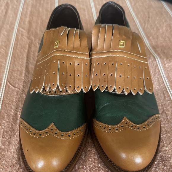 FootJoy Brown and Green Men's Oxfords - Picture 7 of 7